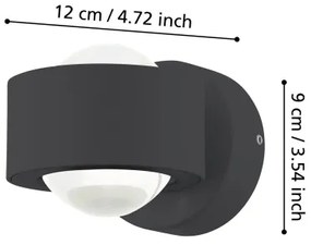 Eglo 98746 - Aplică perete exterior LED TREVIOLO 2xLED/2W/230V IP44