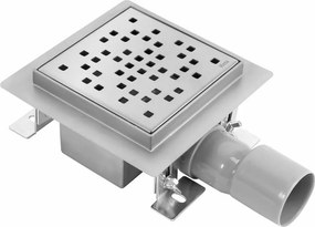 Set rigola pentru dus plus capac inox periat Rea Dots 12 cm