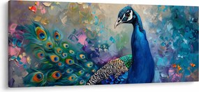 Tablou - Pictura de un păun (120x50 cm)