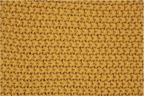 Pătură Santos, bumbac reciclat, ocru 130x170 cm