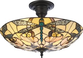 Endon 111892 - Lustră aplicată Tiffany ASHTON 3xE27/10W/230V Ø 45 cm