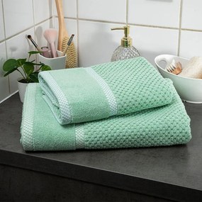 Set de prosoape şi prosoape de baie din frotir MODENA verde, 6 buc
