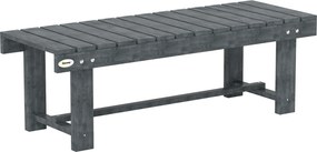 Outsunny Bancă de Grădină cu 2 Locuri, Bancă de Exterior cu Șipci din Lemn de Molid, Stil Country, Perfectă pentru Terasă, Patio sau Curte, Greutate maximă 250 kg, 110x38x35 cm, Gri | Aosom Romania
