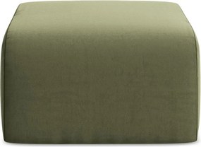 Taburet verde cu tapițerie din catifea Lani – Makamii