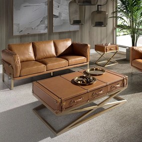 Masuta LUX design italian Cowhide camel