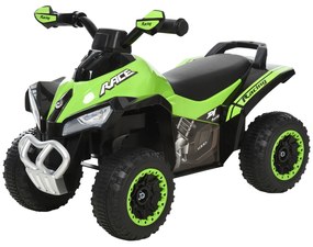 HOMCOM Mini ATV, Motocicletă pentru Copii 18-36 Luni cu Melodii Integrate și Ghidon Larg, 67,5x38x44 cm, Verde | Aosom Romania