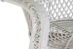 Fotoliu de exterior, alb, din rattan, Arvella