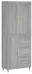 vidaXL Dulap înalt, gri sonoma, 69,5x34x180 cm, lemn compozit