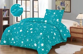 Lenjerie cocolino NIGHT SKY turcoaz Dimensiune lenjerie de pat: 70 x 90 cm | 140 x 200 cm