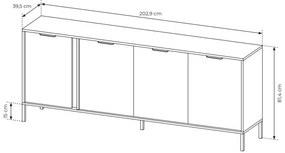 Dulap Lyran 4D (antracit + Auriu). 1071357