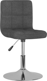 vidaXL Scaun de bucătărie pivotant, gri închis, textil