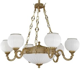 Candelabru clasic din alama 6+2 design italian 9350