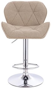 HR111W Scaun Latte Boucle cu Bază Cromata