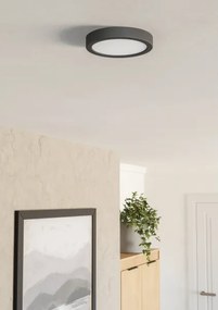 Eglo 901297-LED plafonieră FUEVA LED, 7,5W, 230V, 2700/4000/6500K, Ø16,6 cm, negru
