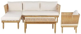 Set mobilier de grădină Crema (lemn deschis). 1078513