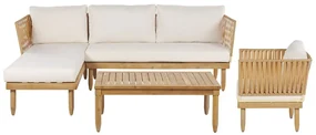 Set mobilier de grădină Crema (lemn deschis). 1078513