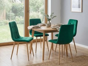 Scaun de catifea verde KARA