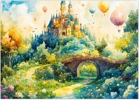 Tablou pe sticlă - Castel de Poveste (70x50 cm)