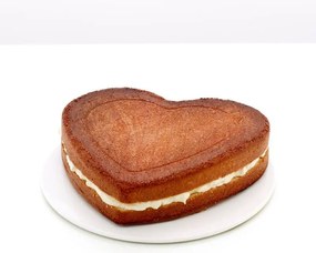 Forma de copt in forma de inima Lekue 1010173, 24,2 x 22,9 x 4,4 cm, -60°C/+220 °C, Silicon platinat, Rosu