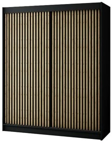 Dulap de haine 180 cm Ladonna 1 (negru mat). 1045683
