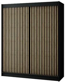 Dulap de haine 180 cm Ladonna 1 (negru mat). 1045683