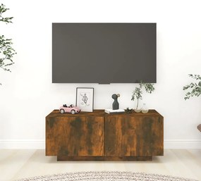 Comodă tv, stejar fumuriu, 100x35x40 cm, lemn prelucrat