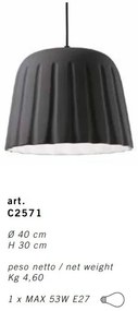 Pendul ceramic design italian realizat manual MADAME GRES Large