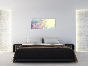 Tablou - Frunze în gheață (120x50 cm)