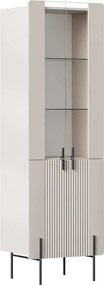 Vitrină cu patru uși Malmi 60 cm - cașmir / picioare negre