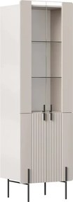Vitrină Malmi 60 cm cu 4 uși - cașmir / picioare negre