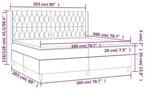 Pat box spring cu saltea, verde, 200x200 cm, textil Verde, 200 x 200 cm, Design cu nasturi