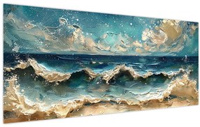 Tablou - Pictura mării (120x50 cm)