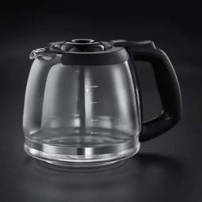 Russell Hobbs Victory Grind & Brew Coffee Maker 22000-56, 1025W, 1,5 L, 250 g, 12 cești, cronometru, filtru încorporat, negru/inox