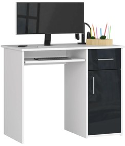 Masă PC Padma (alb + grafit lucios). 1068908
