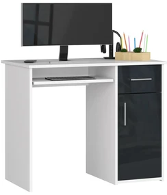 Masă PC Padma (alb + grafit lucios). 1068908