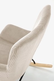 Fotoliu tip balansoar Belmiro velvet crem H92 cm