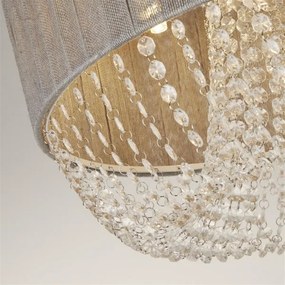 Plafonieră BELLANO Searchlight 62615-5CC, 5xG9/7W/230V, Ø 50 cm, gri