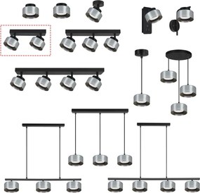Brilagi - LED RGB reglabil spot AURA LUX 2xGX53/14W/230V Wi-Fi Tuya negru/fumuriu