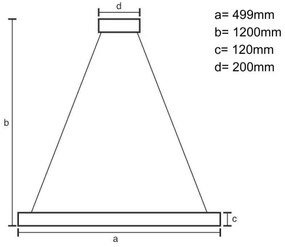 Lustră LED dimabilă pe cablu LED/90W/230V 3000-6500K alb + telecomandă