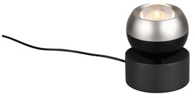 Veioză neagră-argintie LED (înălțime 14 cm) Orbit – Trio Select