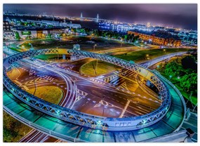 Tablou panorama orașului nocturn (70x50 cm)