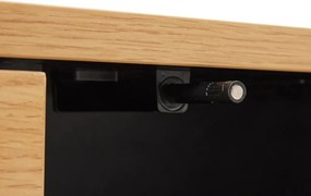 Comoda TV suspendata LOFT 200cm natur/ negru