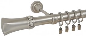 Galerie simpla Pluton Crystal 25mm CROM MAT (Alege marime: 120 cm)