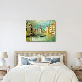 Tablou - Canalul de la Veneția și gondole (70x50 cm)