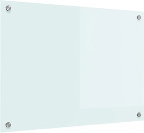 vidaXL Panou de bucătărie Alb 70 x 50 cm sticlă securizată
