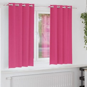 vidaXL Perdele cu perdele 2 pcs Roz intens 175 x 140 cm Poliester