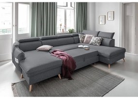 Colțar gri închis extensibil (cu colț pe partea dreaptă) Sweet Harmony – Miuform