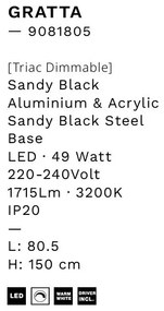 Lustra moderna cu pendule LED GRATTA