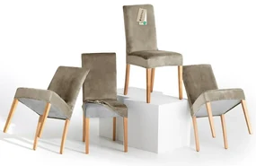 Restilo Husă pentru scaun Sento bej, 48 x 48 x 58+ 10 cm, set de 4 bucăți