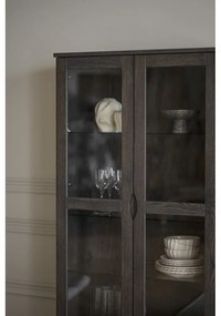 Vitrină maro cu aspect de lemn de stejar 82x185 cm Filippa – Rowico